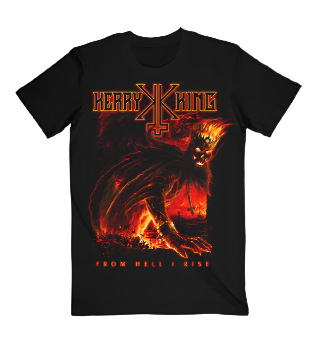 The Hell I Rise King Tee is inspired by Kerry King's album From Hell I Rise