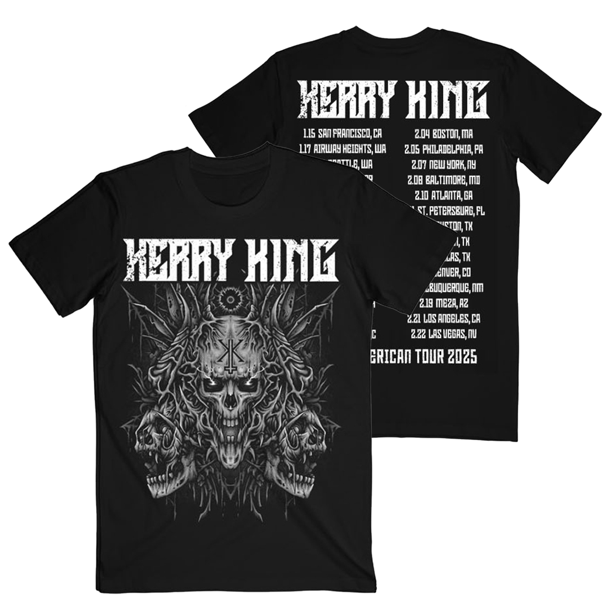 I’m Not Your King INYK Photo Tee Kerry_King_Grey_Skull_Tour_T-